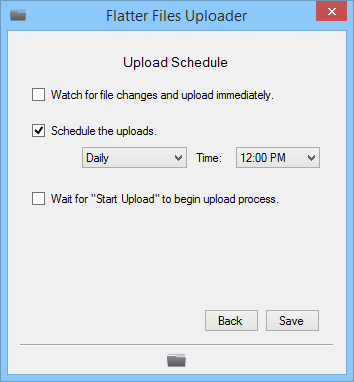 Uploader Schedule