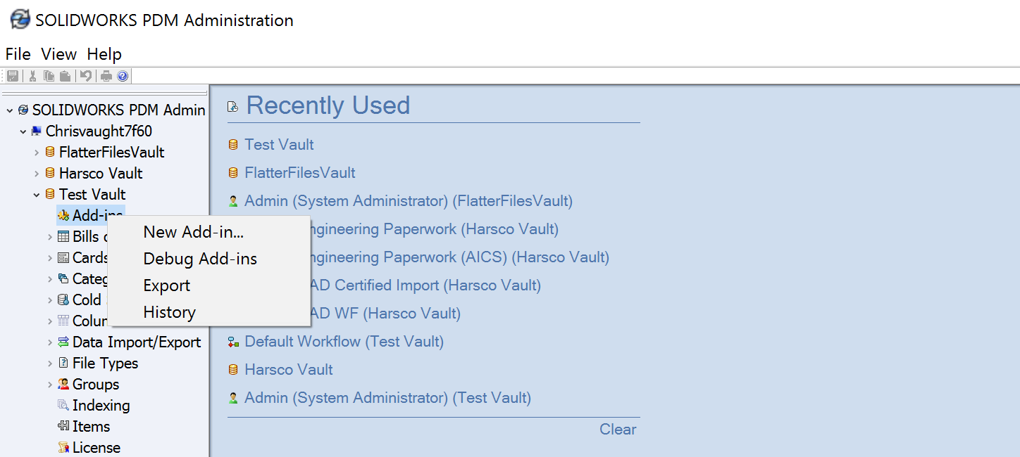 Flatter Files PDM Menu