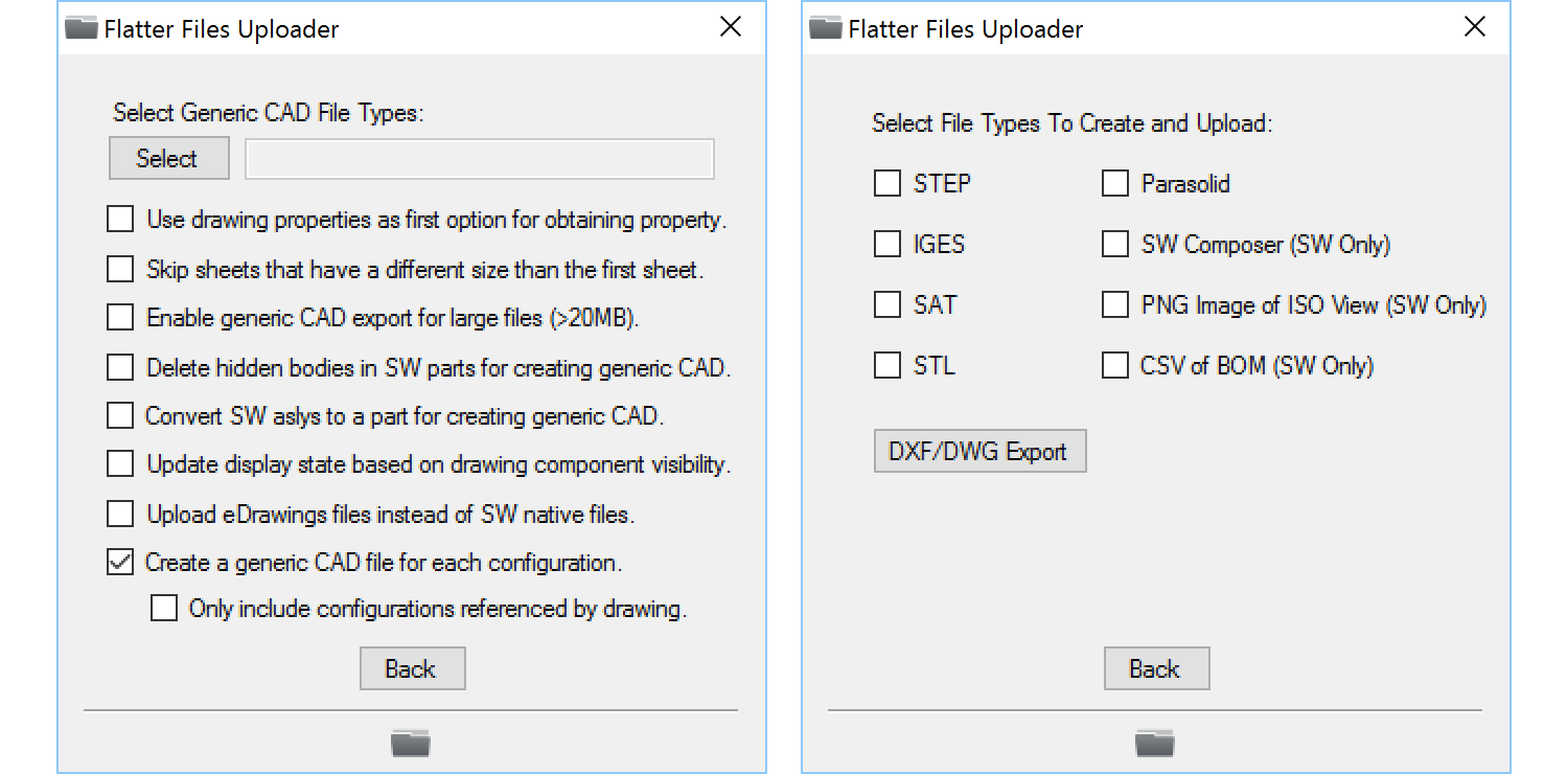 Inventor/SolidWorks Options