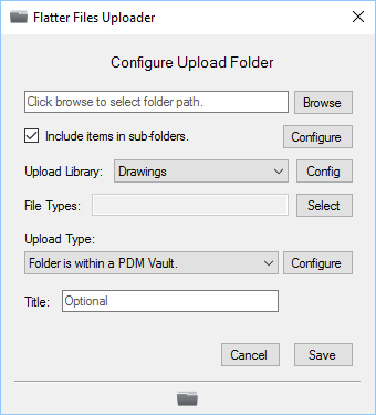 Uploader folder configuration