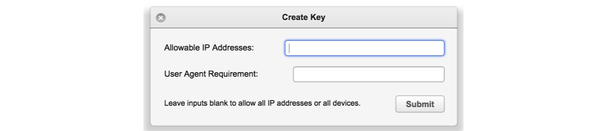 Create API Key