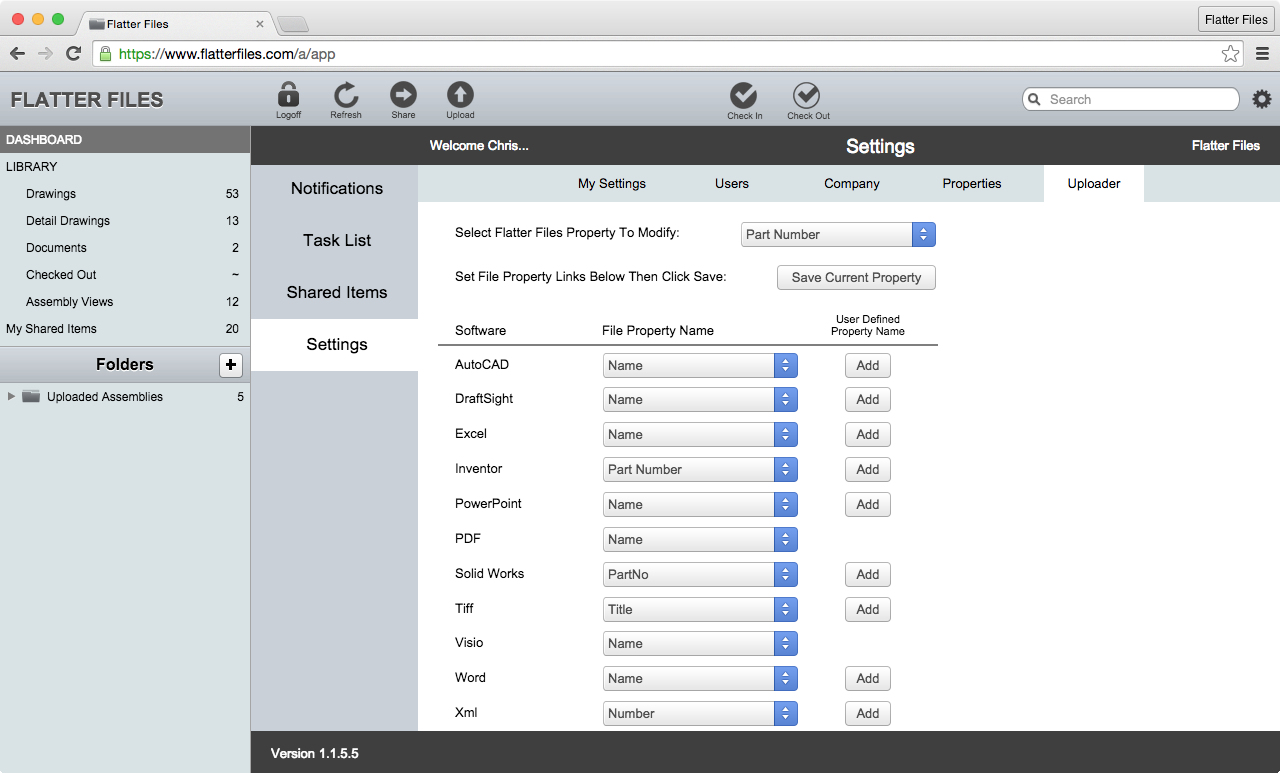 Company Uploader Settings