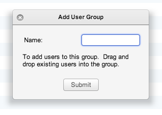 Add User Group Window