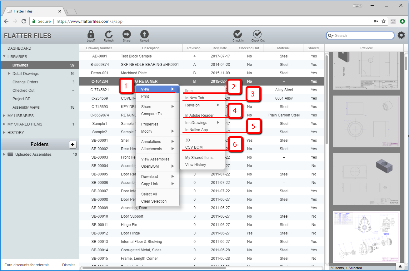 Viewing Item Methods